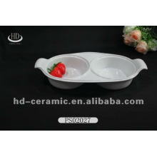 Good qulity dishwasher safe unique shape plain white ceramic wedding plates dishes